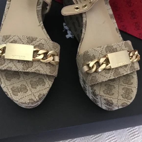 Guess Monogram Wedge Shoes - Picture 3 of 5